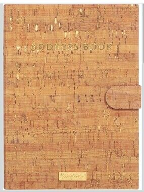 Lilly Pulitzer Cork Address Book with Gold Accents